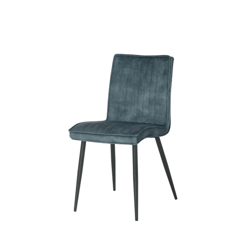 Dining room chair Angers Dark blue with black Mahom base