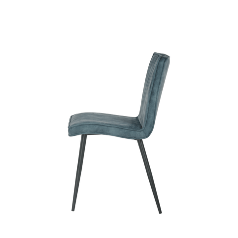 Dining room chair Angers Dark blue with black Mahom base