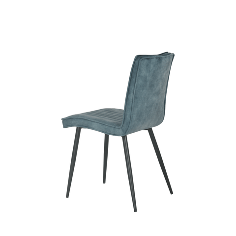 Dining room chair Angers Dark blue with black Mahom base