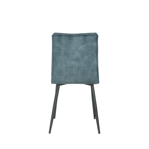 Dining room chair Angers Dark blue with black Mahom base