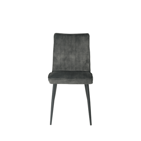 Dining room chair Angers Dark green with black Mahom base