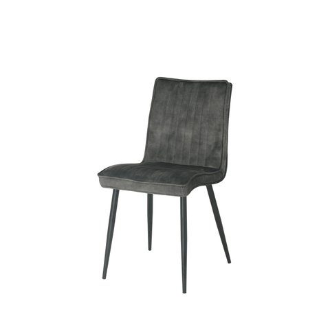 Dining room chair Angers Dark green with black Mahom base