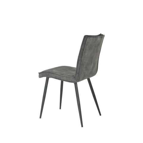 Dining room chair Angers Dark green with black Mahom base