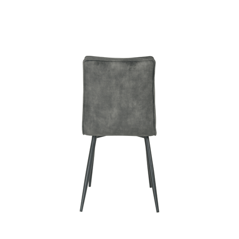 Dining room chair Angers Dark green with black Mahom base