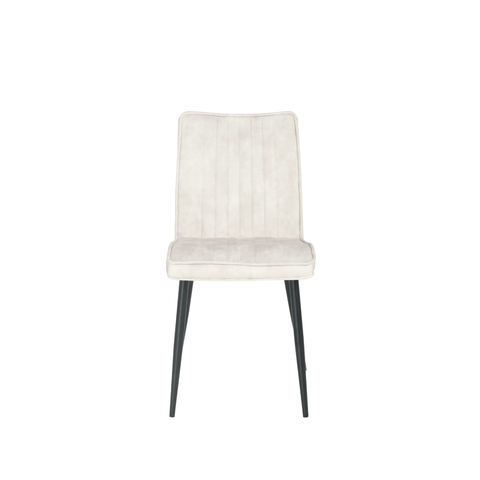 Dining room chair Angers Light gray with black Mahom base