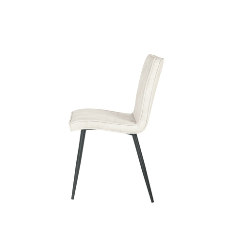 Dining room chair Angers Light gray with black Mahom base