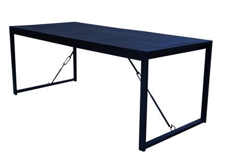 Mangohouten Eettafel Phoenix Black Rechthoek 140x90 cm Mahom