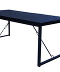 Mangohouten Eettafel Phoenix Black Rechthoek 200x90 cm Mahom