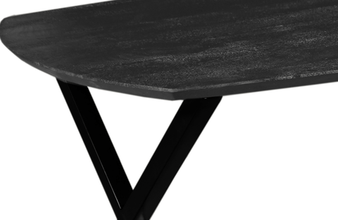 Mangohouten Eettafel Salerno Black Deens Ovaal 160x100 cm Mahom