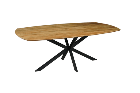 Mangohouten Eettafel Vicenza Deens Ovaal 210x100 cm Mahom