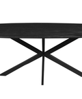 Mangohouten Eettafel Vicenza Black Deens Ovaal 240x120 cm Mahom