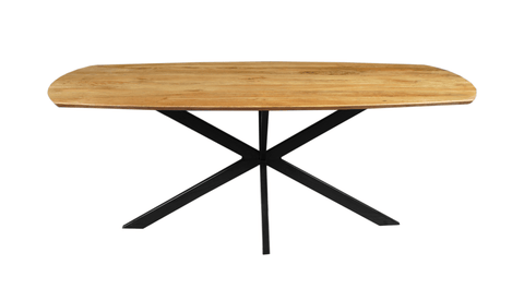 Mangohouten Eettafel Vicenza Deens Ovaal 210x100 cm Mahom