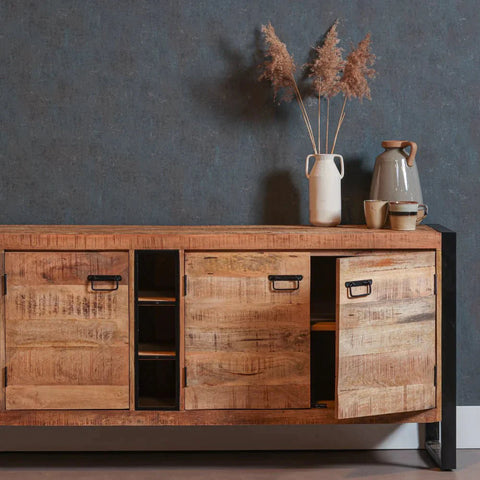 Mangohouten Dressoir Stockton 200 cm Mahom