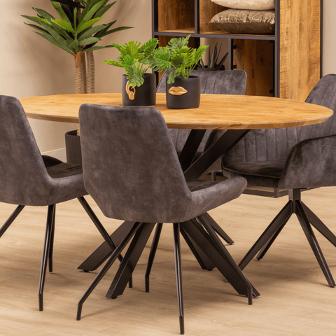 Mango wood dining table Bologna Oval 210x100 cm Mahom