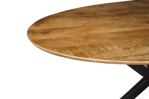 Mangohouten Eettafel Bologna Ovaal 180x100 cm Mahom