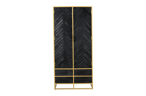 Mangohouten Kast Napels 90 cm Goud Mahom