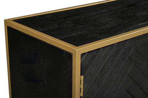 Mango Wood Sideboard Naples 165 cm Gold Mahom