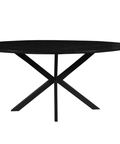 Mangohouten Eettafel Bologna Ovaal Black 180x100 cm Mahom