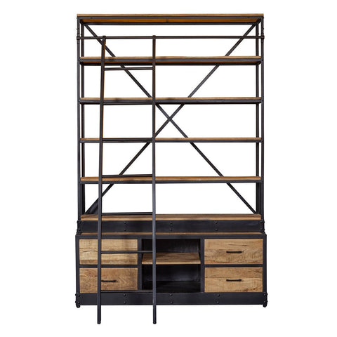 Mangohouten Boekenkast Lincoln 160 x 245 cm Mahom