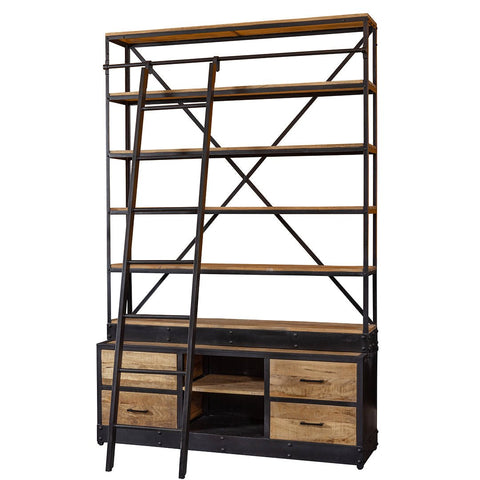 Mangohouten Boekenkast Lincoln 160 x 245 cm Mahom