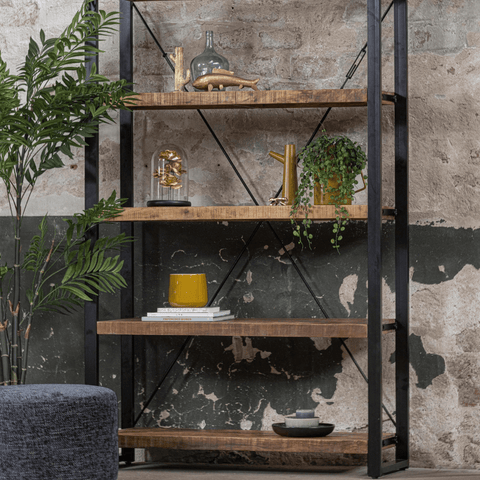 Mango Wood Bookcase Minneapolis 120 cm Mahom