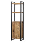 Mangohouten Boekenkast Plano met een kastdeur Mahom