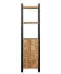 Mangohouten Boekenkast Plano met een kastdeur Mahom