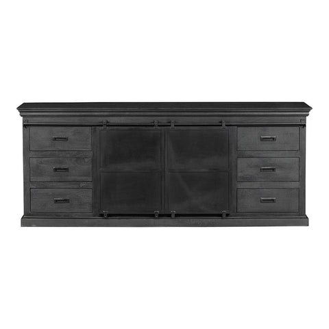 Mangohouten Dressoir Newark Black 200 cm Mahom