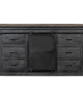 Mangohouten Dressoir Newark Black 140 cm Mahom