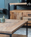 Mangohouten Salontafel Miami 80 x 80 Mahom