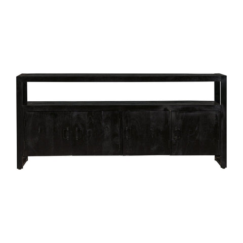 Mango Wood Sideboard Pittsburgh Black 180 cm Mahom