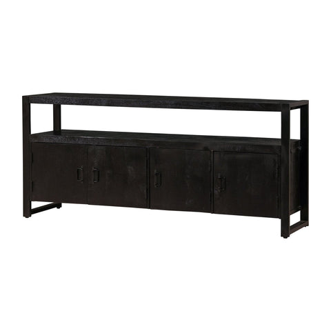 Mango Wood Sideboard Pittsburgh Black 180 cm Mahom