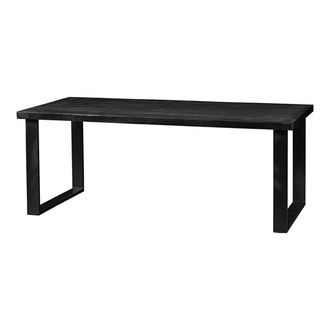 Mangohouten Eettafel Cleveland Black Rechthoek 140x90 cm Mahom