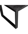 Mangohouten Eettafel Cleveland Black Rechthoek 200x100 cm Mahom