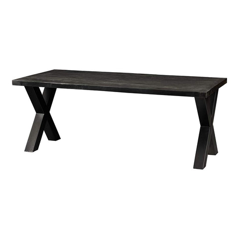 Mangohouten Eettafel Columbus Black Rechthoek 140x90 cm Mahom