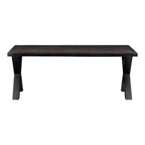 Mangohouten Eettafel Columbus Black Rechthoek 200x100 cm Mahom