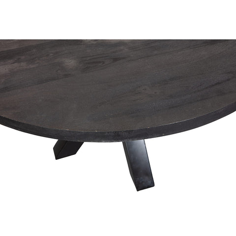 Mangohouten Eettafel Madison Black Rond Ø 130 Mahom