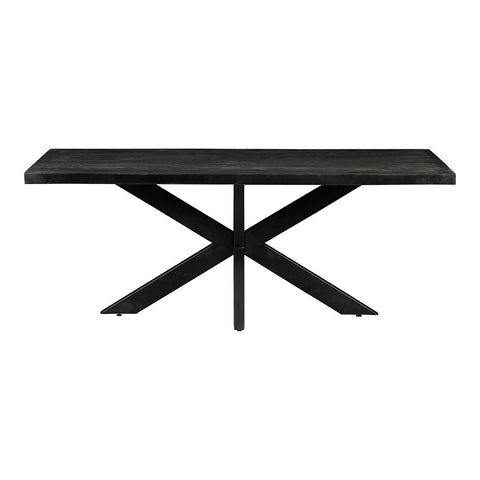 Mangohouten Eettafel Memphis Black Rechthoek 220x100 cm Mahom