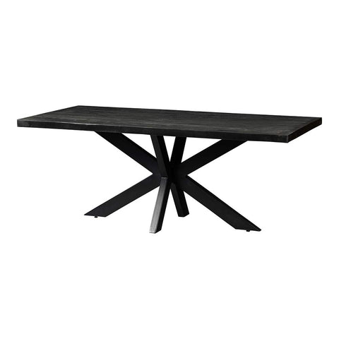 Mangohouten Eettafel Memphis Black Rechthoek 180x100 cm Mahom