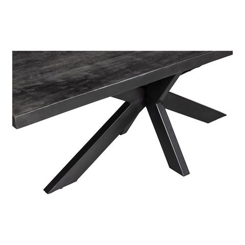 Mango wood dining table Memphis Black Rectangle 300x100 cm Mahom