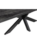 Mangohouten Eettafel Memphis Black Rechthoek 200x100 cm Mahom