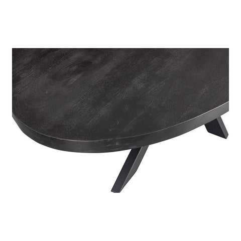 Mangohouten Eettafel Tulsa Black Ovaal 180×100 cm Mahom