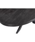 Mangohouten Eettafel Tulsa Black Ovaal 160×90 cm Mahom