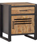 Mangohouten Nachtkastje Henderson met lade Mahom