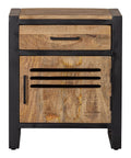 Mangohouten Nachtkastje Henderson met lade Mahom