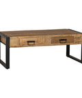 Mangohouten Salontafel Atlanta 120 cm met 2 lades Mahom