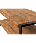 Mangohouten Salontafel Atlanta tweelaags 110 cm Mahom