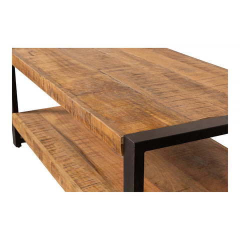 Mangohouten Salontafel Atlanta tweelaags 110 cm Mahom