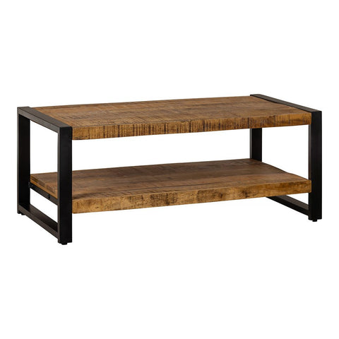 Mangohouten Salontafel Atlanta tweelaags 110 cm Mahom