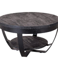 Mangohouten Salontafel Bakersfield Black 65 cm Mahom